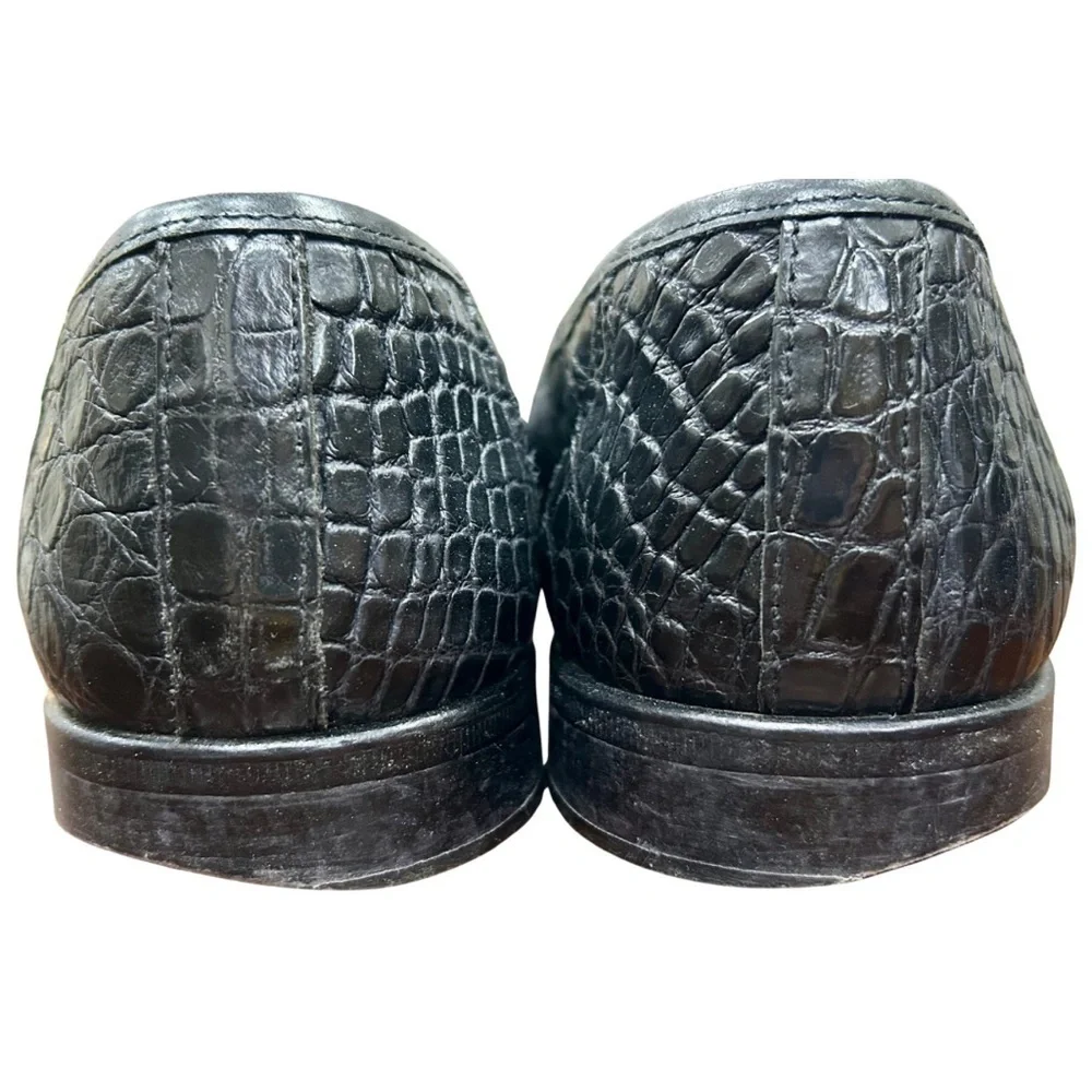 Zelli Genuine Crocodile Loafers | Handcrafted in Italy | Size 10 M